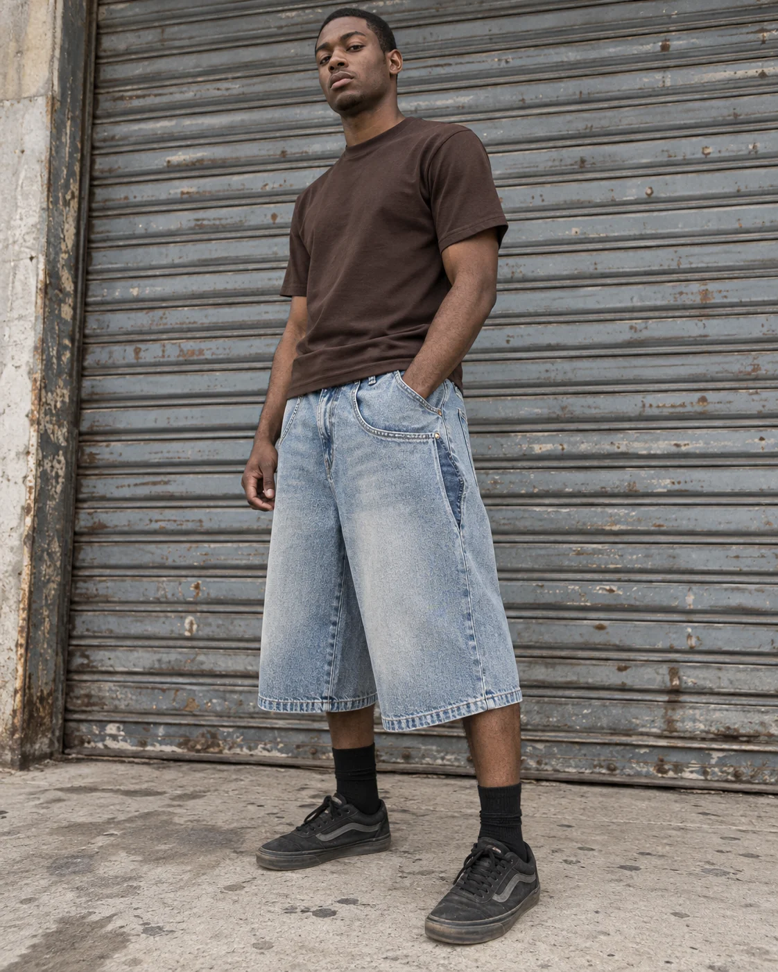 Baggy Denim Shorts / Jorts — AI-generated custom streetwear concept