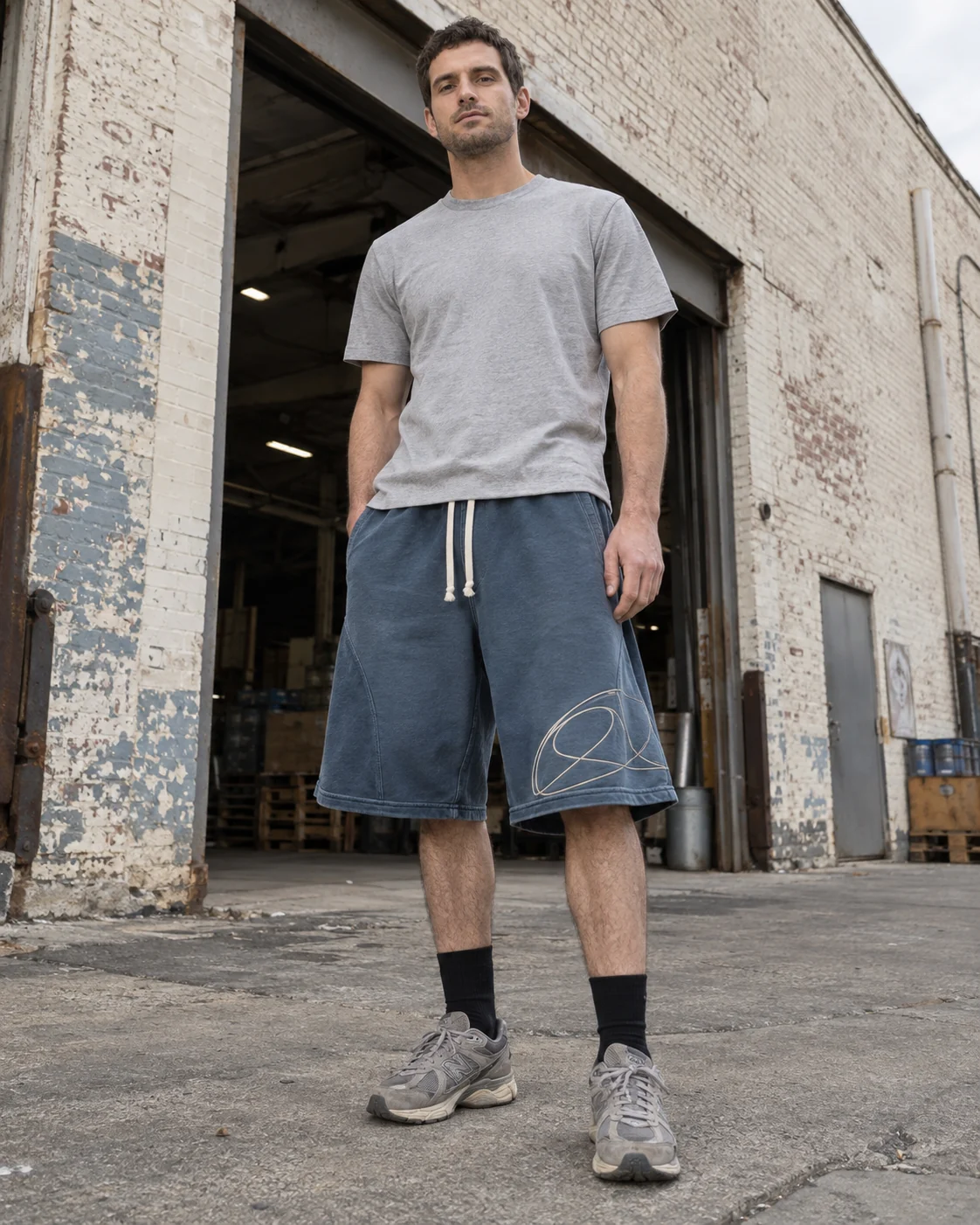 Heavyweight Sweat Shorts — AI-generated custom streetwear concept