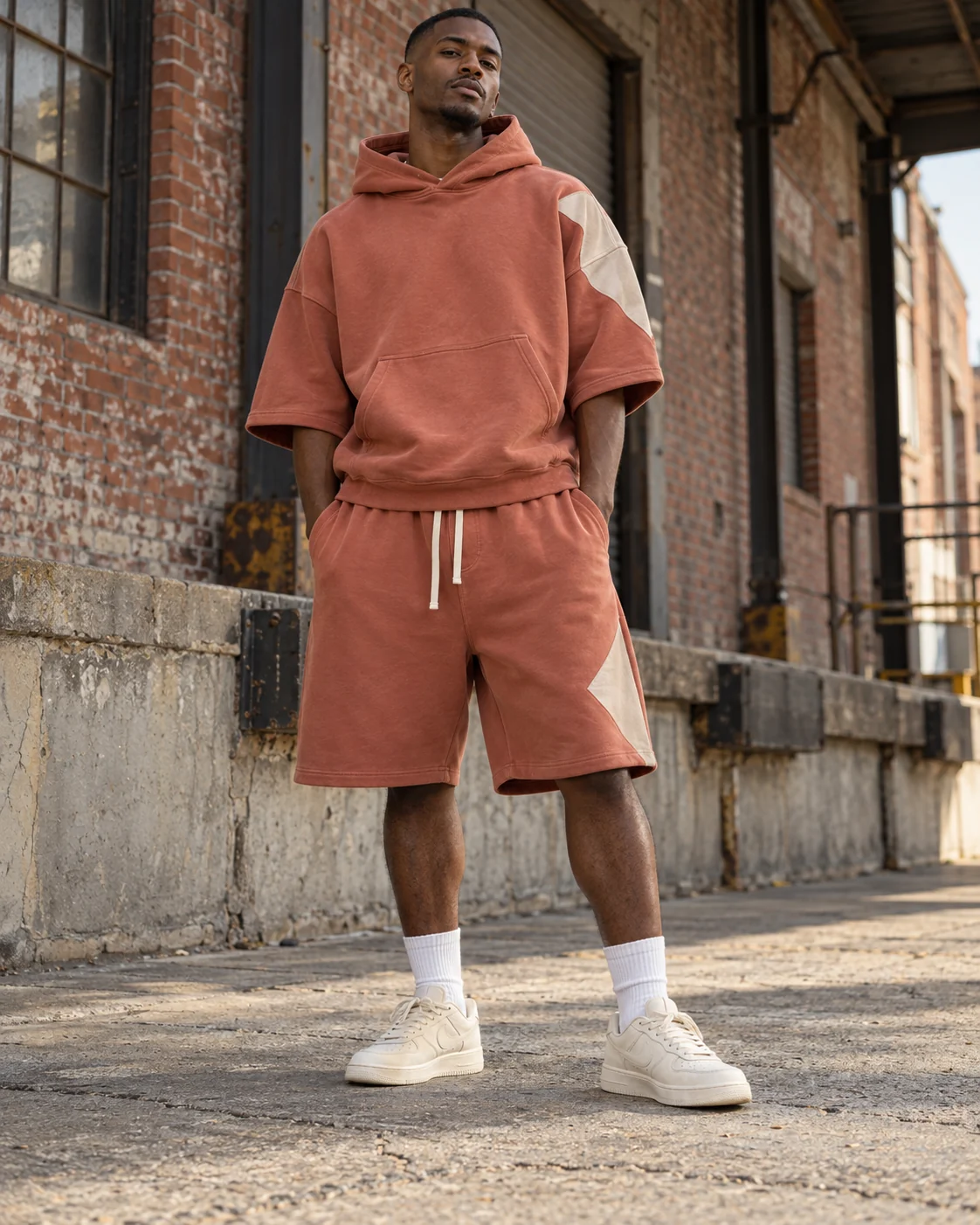 Hoodie & Shorts Set — AI-generated custom streetwear concept