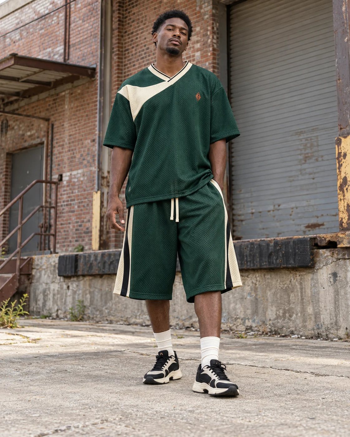 Mesh Jersey & Shorts Set — AI-generated custom streetwear concept