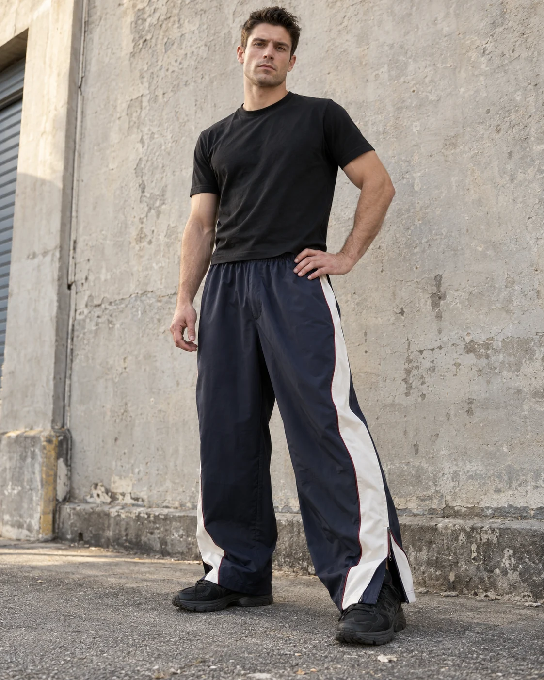 Panelled Track Pants — AI-generated custom streetwear concept